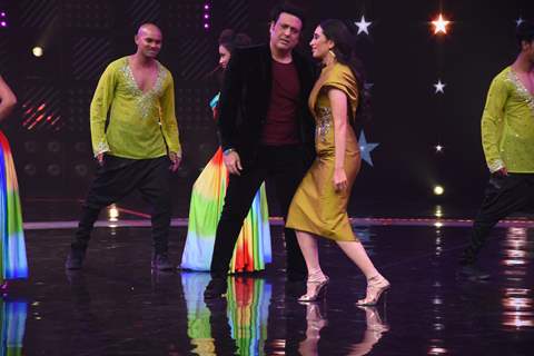 Karisma Kapoor - Govinda on the sets of Dance Champions