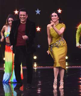 Karisma Kapoor - Govinda on the sets of Dance Champions