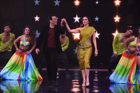 Karisma Kapoor - Govinda on the sets of Dance Champions