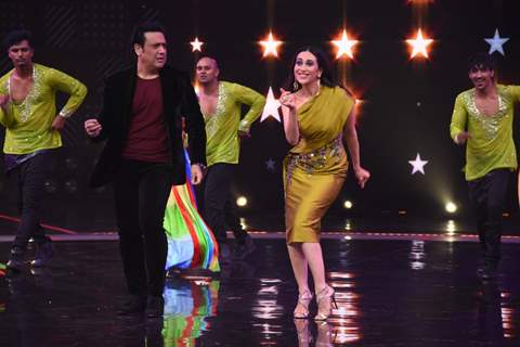 Karisma Kapoor - Govinda on the sets of Dance Champions