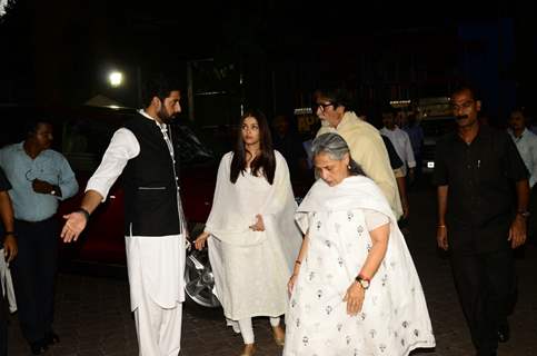 Bachchan family at the prayer meet