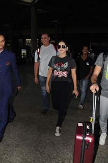 Jacqueline, Sunny and Kiara at the Airport