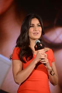 Katrina Kaif addressing the media