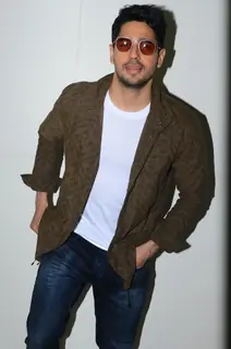 Sidharth at a press conference