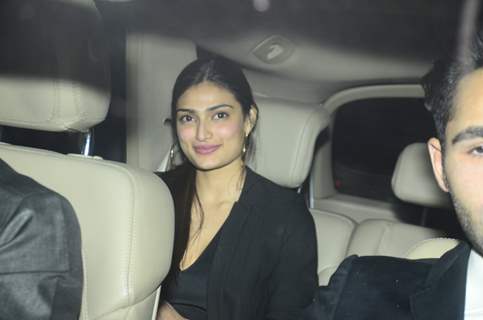 Athiya Shetty arrives at Deepika Padukone's party