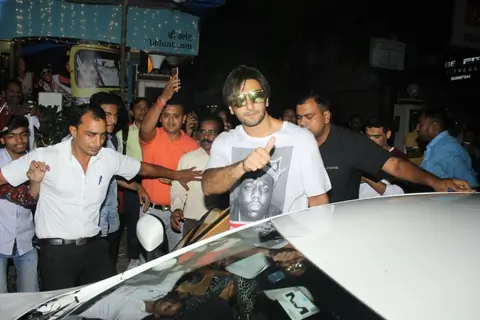 Fans gathered to get a glimpse of Ranveer
