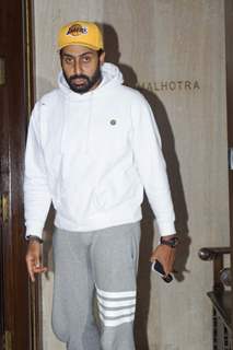 Abhishek's casual attire at Manish Malhotra's