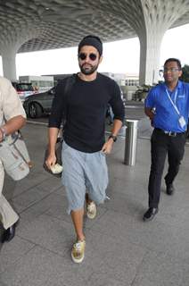 Farhan Akhtar in his casuals at the Airport