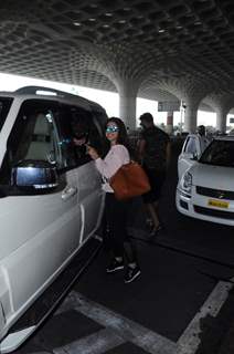 Urmila posing with her dog