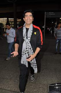 Manish Malhotra is all happy at the Airport