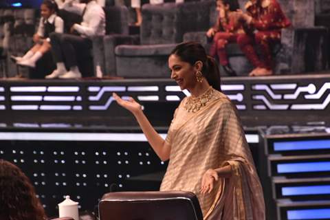 Deepika performs a step from her dance