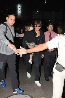 Shah Rukh Khan was spotted with Abram