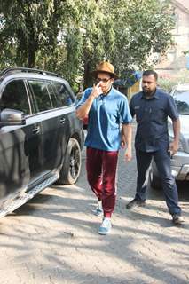 Ranveer Singh at Shankar Mahadevan's studio.