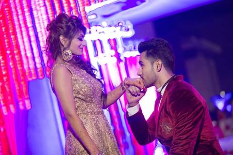 Actor Abhishek Bajaj makes a dashing bike entry during his sangeet ceremony