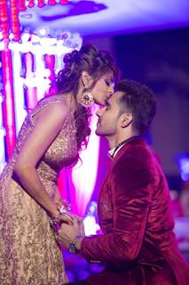 Actor Abhishek Bajaj makes a dashing bike entry during his sangeet ceremony