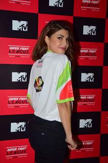 Jacqueline, Tiger and Arbaaz at Fight League Press Meet