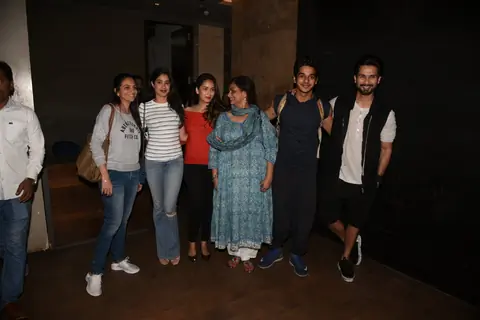 Jahnavi with Ishaan's family at the screening of Beyond the Clouds