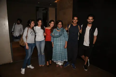 Jahnavi with Ishaan's family at the screening of Beyond the Clouds
