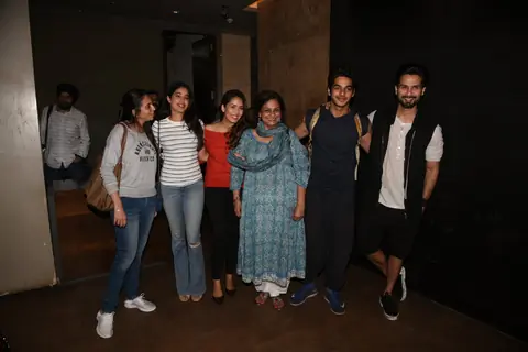 Jahnavi with Ishaan's family at the screening of Beyond the Clouds
