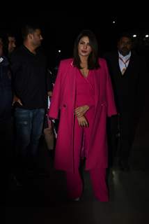 Priyanka Chopra in a hot pink jumpsuit