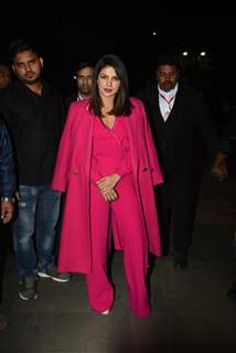 Priyanka Chopra in a hot pink jumpsuit