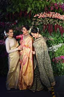 Kangana - Madhuri - Rekha at Virushka's Reception