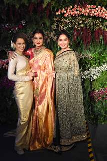 Kangana - Madhuri - Rekha at Virushka's Reception