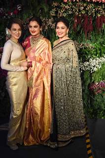 Kangana - Madhuri - Rekha at Virushka's Reception