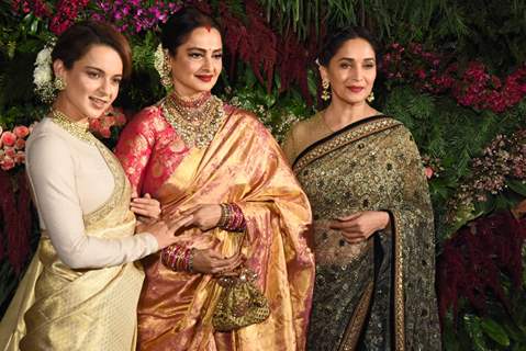 Kangana - Madhuri - Rekha at Virushka's Reception