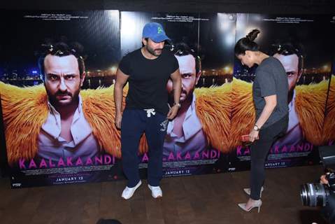 Kareena - Saif, Soha - Kunal at Kaalakaandi screening