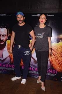 Kareena - Saif, Soha - Kunal at Kaalakaandi screening