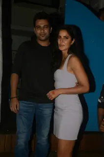 Katrina and Isabel Kaif with Varun Dhawan snapped