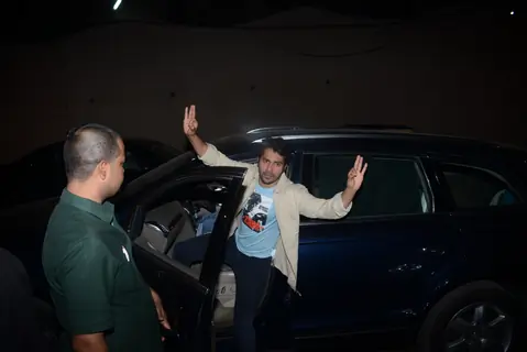 Katrina and Isabel Kaif with Varun Dhawan snapped