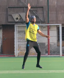 Ranbir, Dino and Jim indulge in a game of Football
