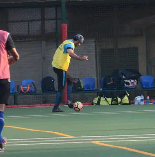 Ranbir, Dino and Jim indulge in a game of Football