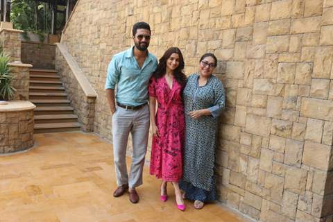 Alia Bhatt, Meghna Gulzar & Vicky Kaushal for Raazi post interview in JW Marriott hotel in Juhu