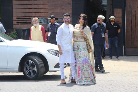 Sanjay Kapoor with wife at Sonam Kapoor and Anand Ahuja Wedding