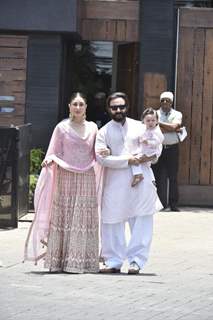 Kareena Kapoor, Saif Ali Khan with Taimur at Sonam Kapoor and Anand Ahuja Wedding