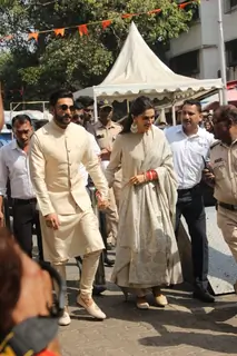 Ranveer and Deepika at Siddhivinayak Temple