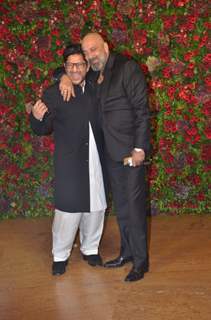 Sanjay Dutt and Arshad Warsi at Ranveer Deepika Wedding Reception Mumbai