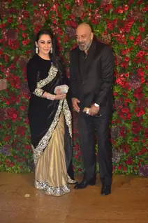 Sanjay Dutt and Manyata Dutt at Ranveer Deepika Wedding Reception Mumbai
