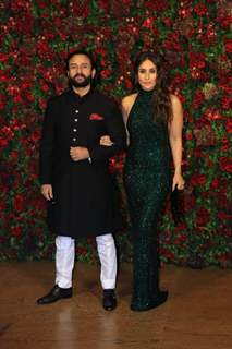 Saif Ali Khan and Kareena Kapoor Khan at Ranveer Deepika Wedding Reception Mumbai