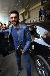 Bollywood celeb Ranveer Singh at Simmba movie trailer launch