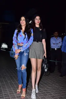 Janhvi Kapoor and Khushi Kapoor at the screening of film 'Kedarnath'
