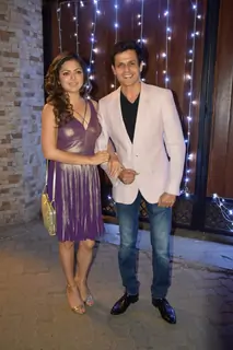 Drashti Dhami with husband at Additi Gupta and Kabir Chopra cocktail Party