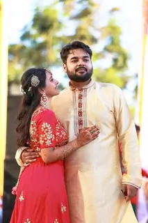 Shweta Basu Prasad with Rohit Mittal on her Mehendi Ceremony