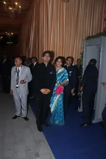 Prasoon Joshi With Wife for Isha Ambani and Anand Piramal Reception