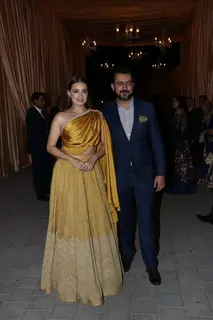 Dia Mirza With Husband Sahil for Isha Ambani and Anand Piramal Reception