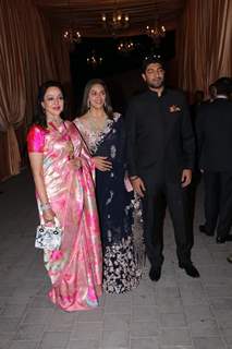 Hema Malini With Ahana Deol for Isha Ambani and Anand Piramal Reception Pictures