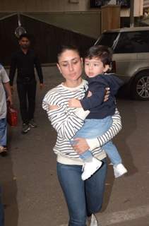 Kareena Kapoor with son Taimur Ali Khan spotted around the town